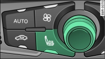Automatic air conditioner: Seat heating button and rotary control